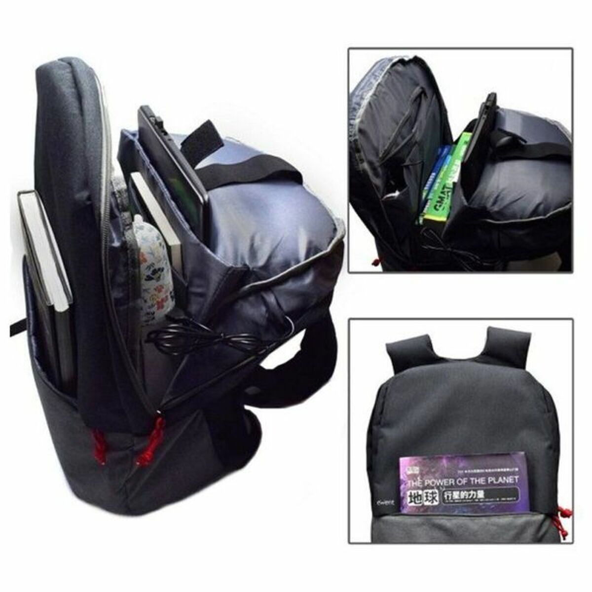 Laptop and Tablet Backpack Ewent EW2529 Black Grey 17″ 17,3″
