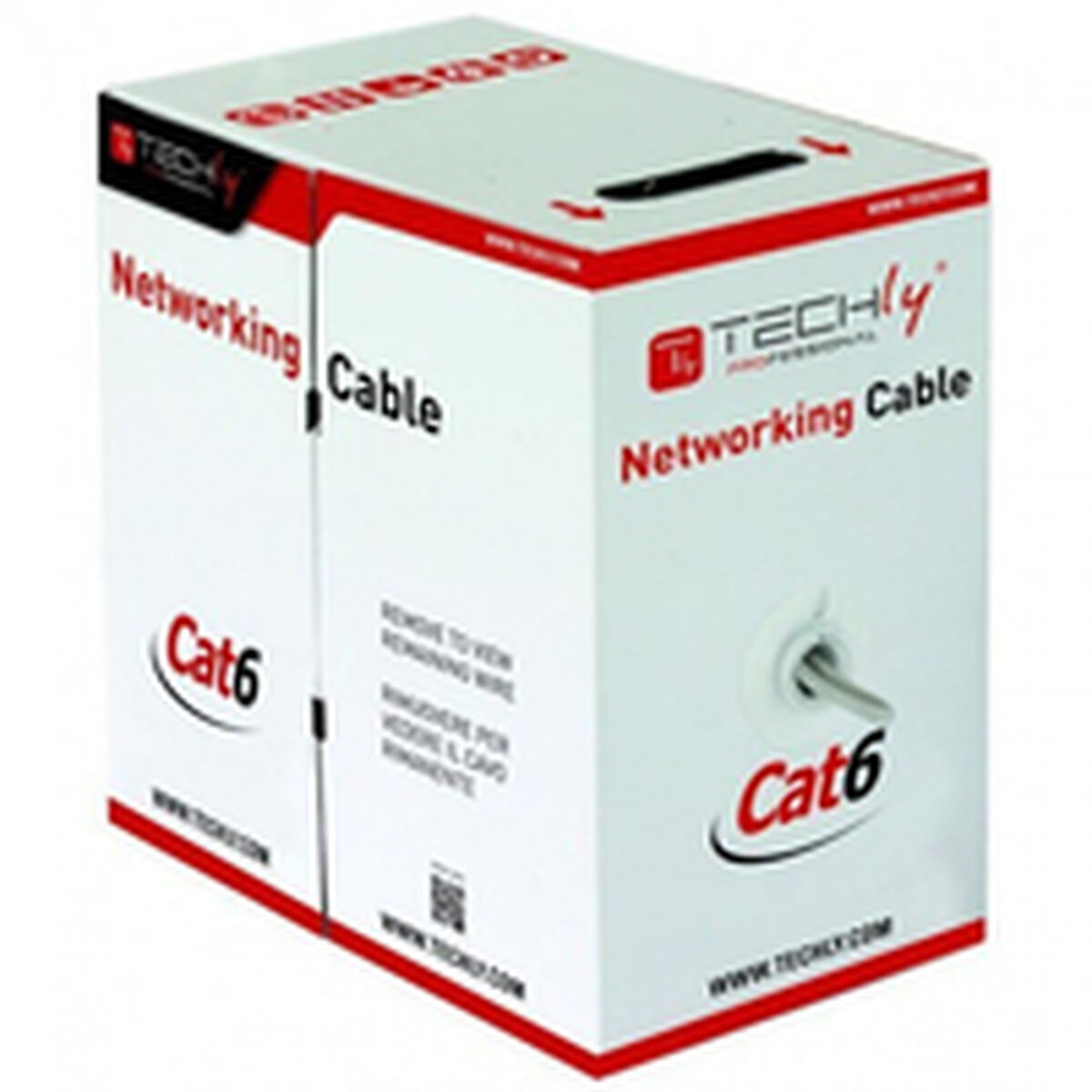 UTP Category 6 Rigid Network Cable Techly ITP6-CCA-305-BL Blue 305 m