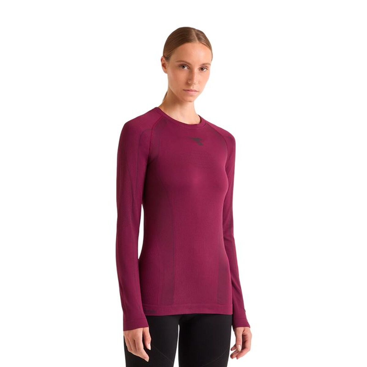 Women’s long sleeve T-shirt Diadora Stratozero Brown Running