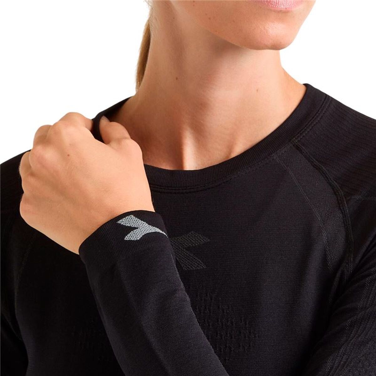Women’s long sleeve T-shirt Diadora Stratozero Black Running