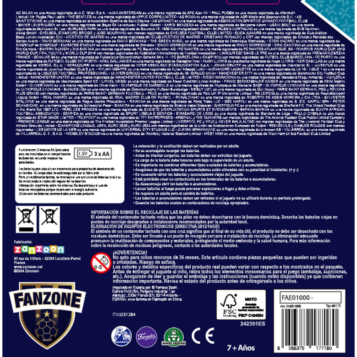 Board game Famosa Fanzone Football