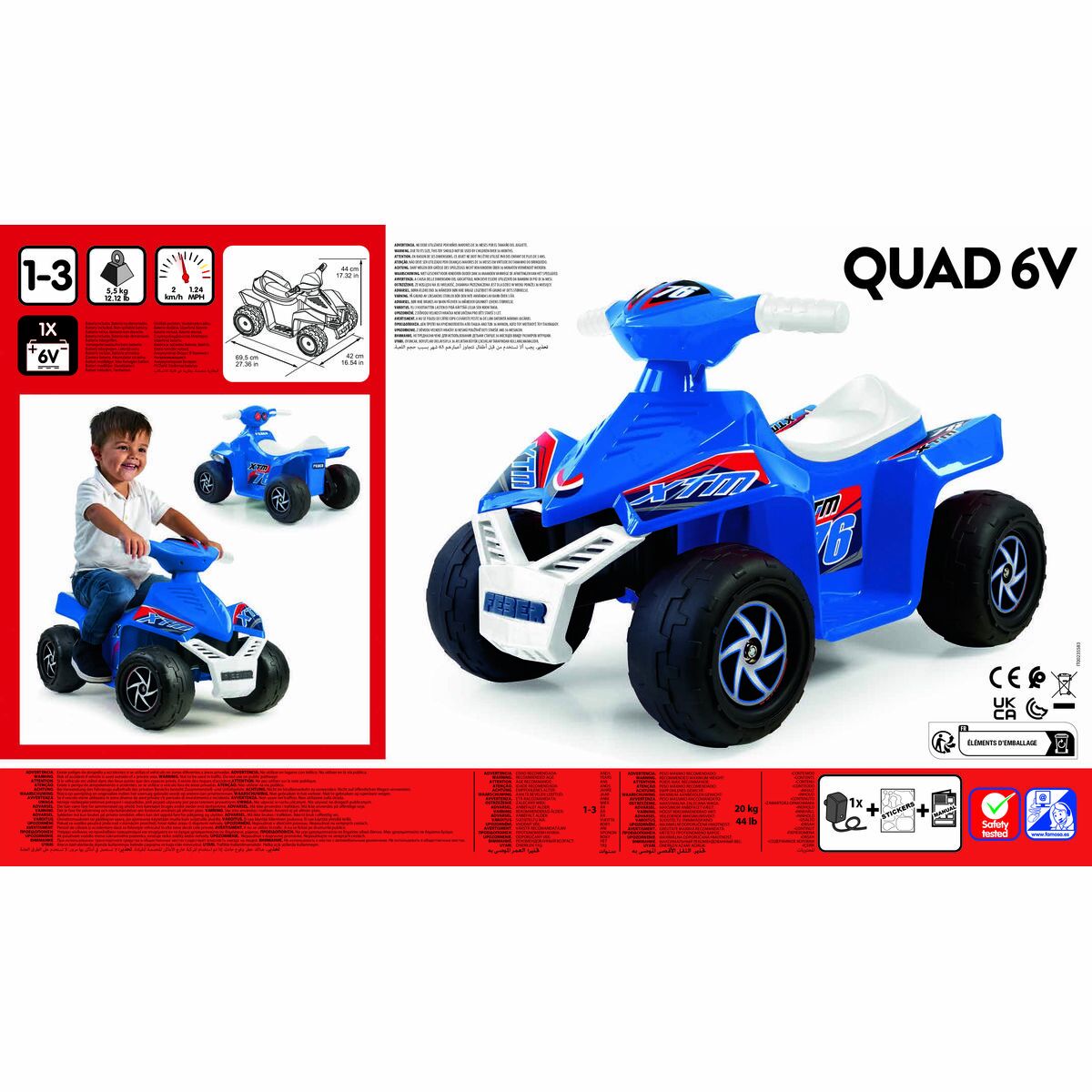 Electric Quad Feber Racy 67 x 41 x 45 cm