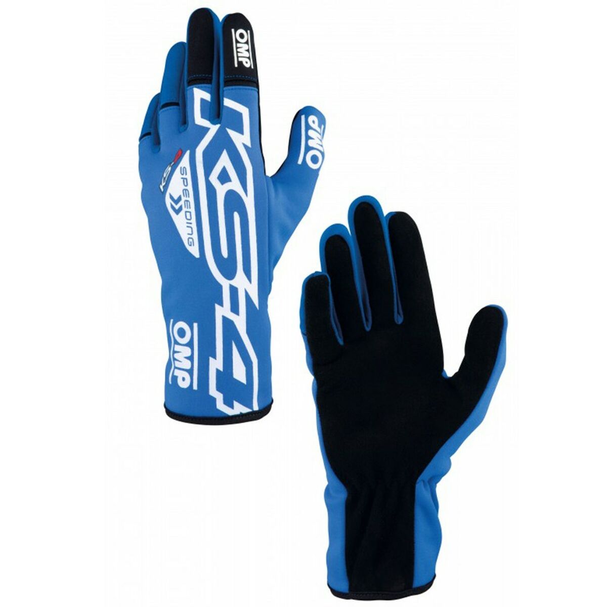 Kids Karting Gloves OMP KS-4 Blue White 4 Kids Karting Gloves OMP KS-4 Blue White 4