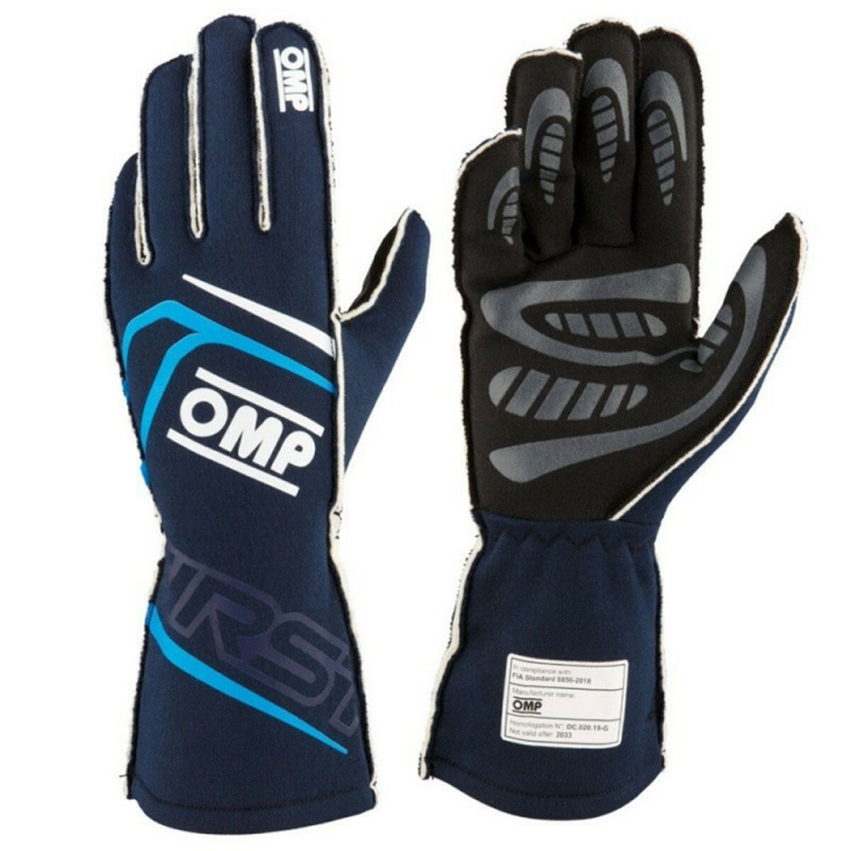 Karting Gloves OMP MY2025 Blue Navy Blue FIA 8856-2018 Karting Gloves OMP MY2025 Blue Navy Blue FIA 8856-2018