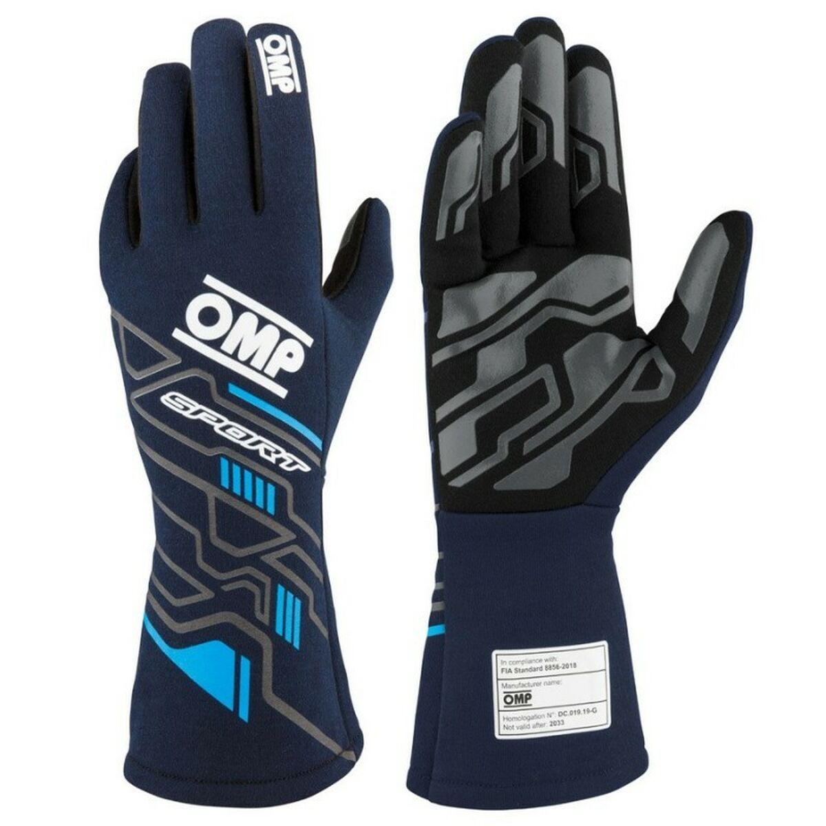 Karting Gloves OMP MY2025 Blue Navy Blue FIA 8856-2018 Karting Gloves OMP MY2025 Blue Navy Blue FIA 8856-2018