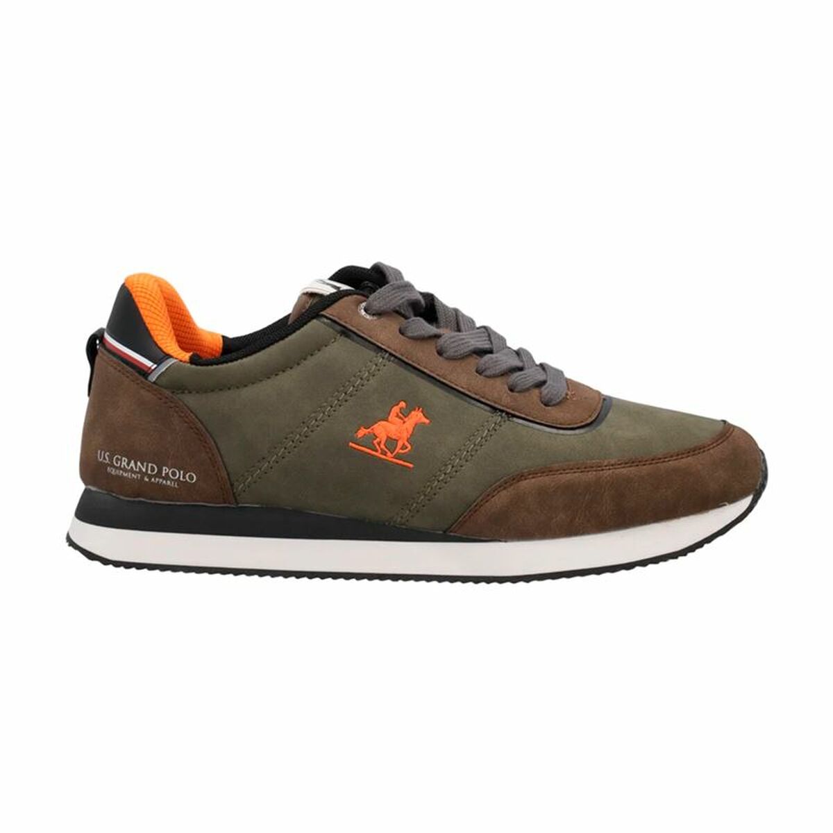Casual Trainers U.S. Grand Polo Rennes Essential Nbk Olive Light brown Casual Trainers U.S. Grand Polo Rennes Essential Nbk Olive Light brown