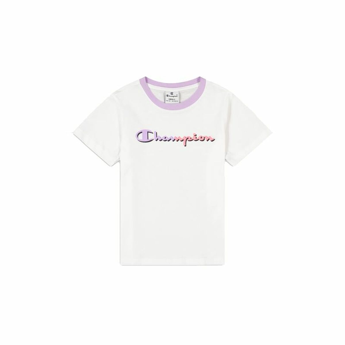 Child’s Short Sleeve T-Shirt Champion Crewneck White Child’s Short Sleeve T-Shirt Champion Crewneck White