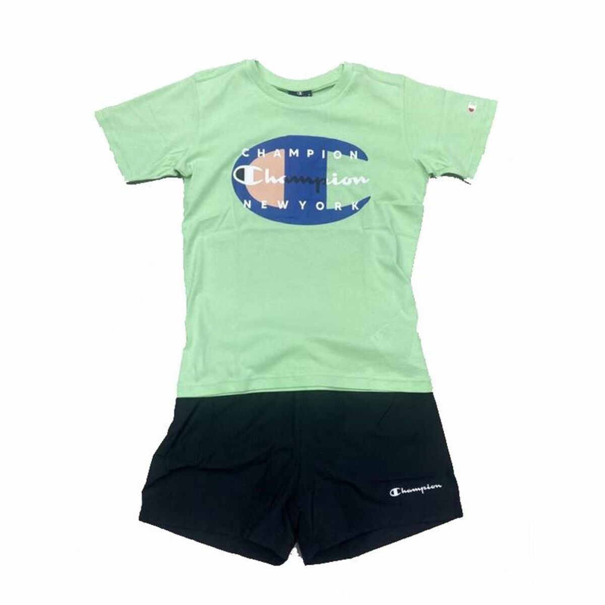 Children’s Sports Outfit Champion Essentials Lime green
