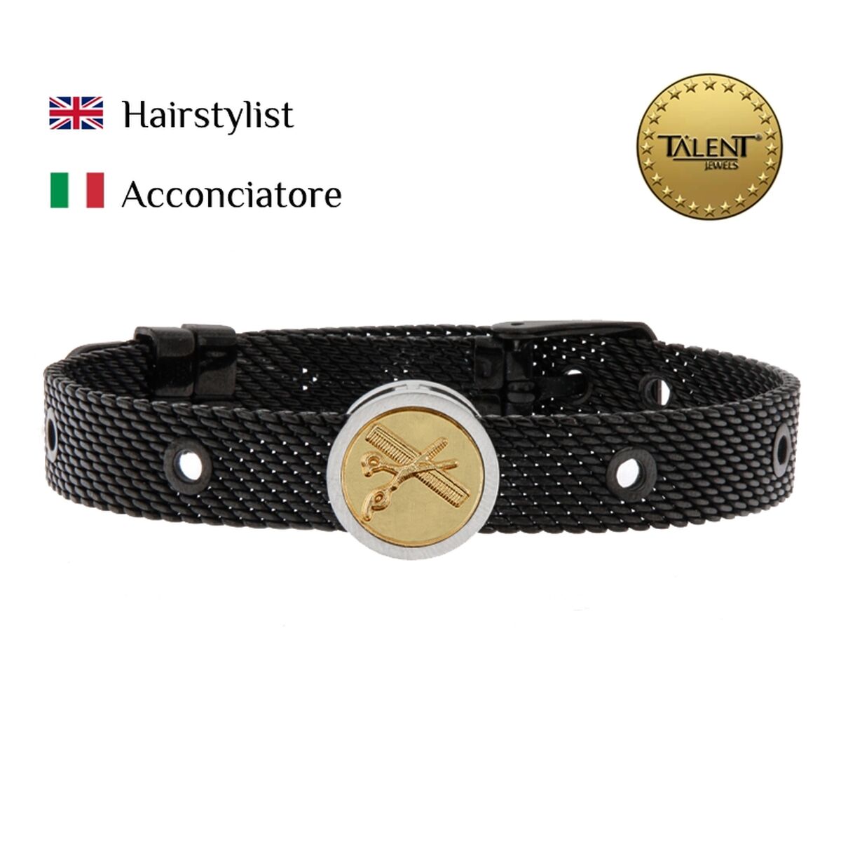 Unisex Bracelet Hairstylist Talent Jewels TJA-3-19-01-2-235 Black