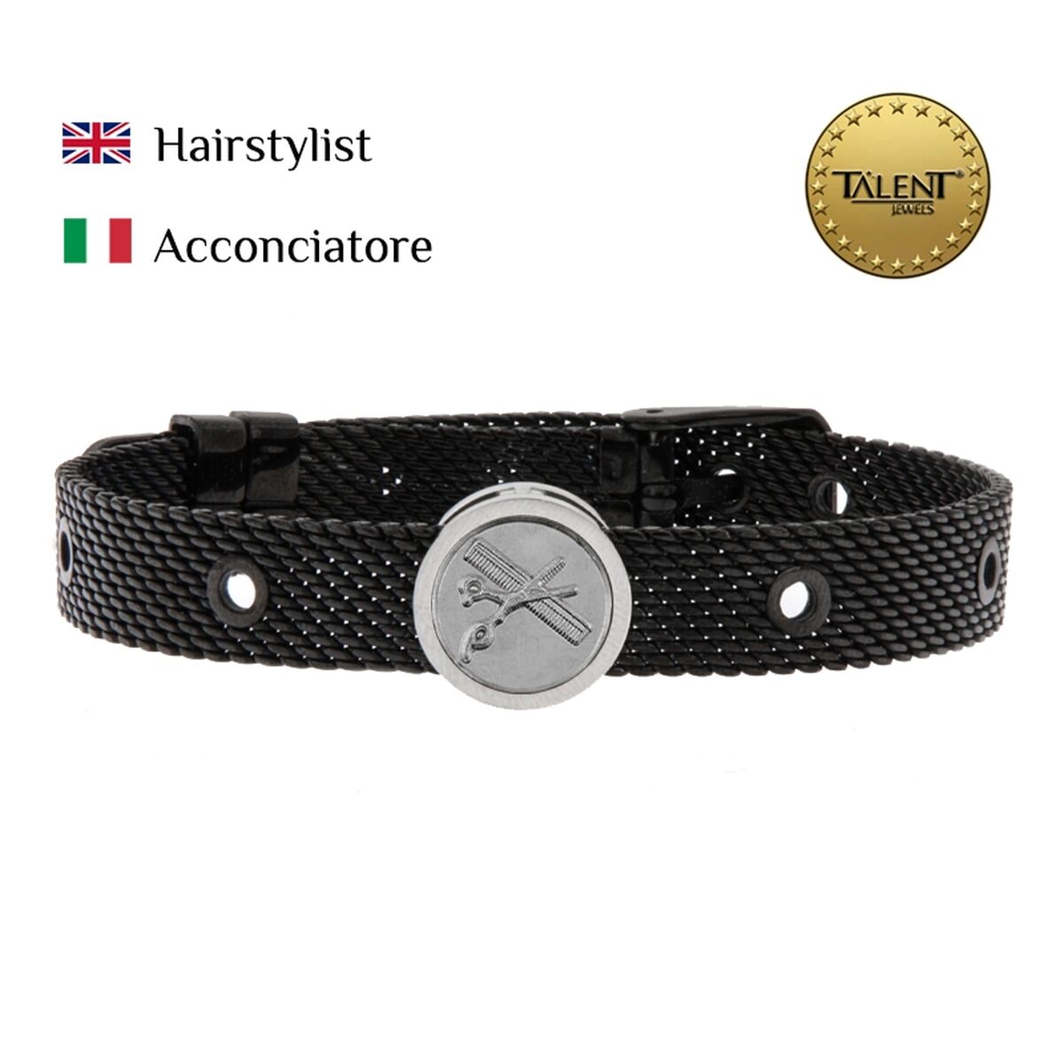Unisex Bracelet Hairstylist Talent Jewels TJA-3-19-03-2-235 Black