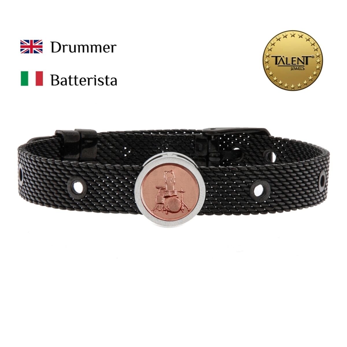 Unisex Bracelet Drummer Talent Jewels TJA-4-01-02-2-235 Black
