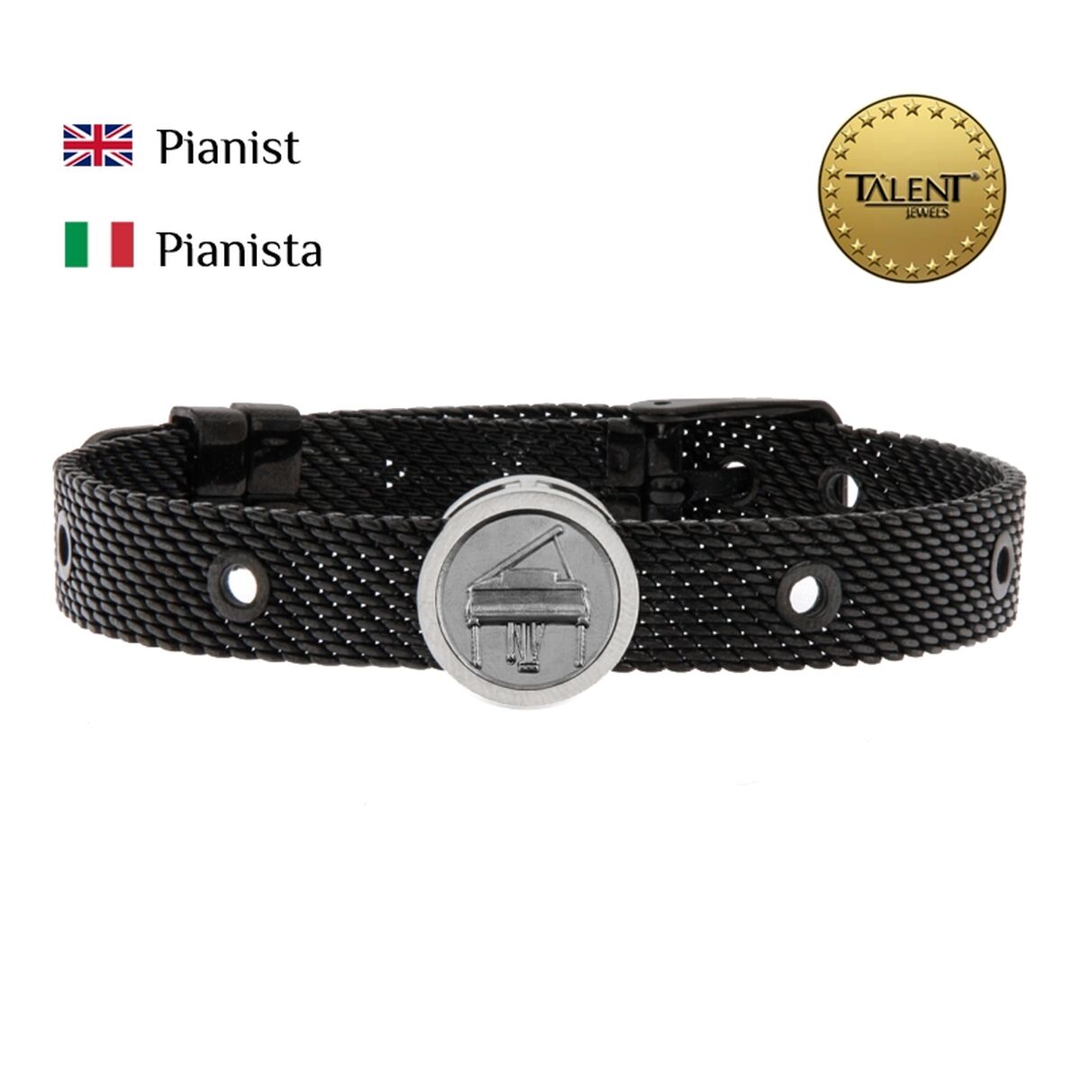 Unisex Bracelet Pianist Talent Jewels TJA-4-06-03-2-235 Black