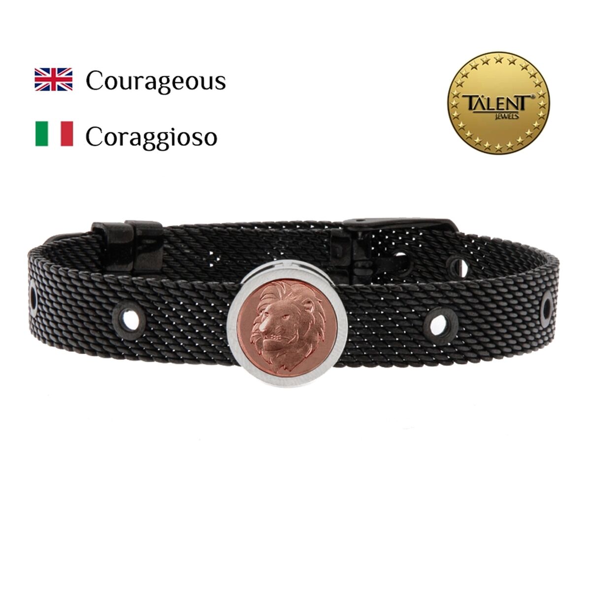 Unisex Bracelet Courageous Talent Jewels TJA-5-05-02-2-235 Black