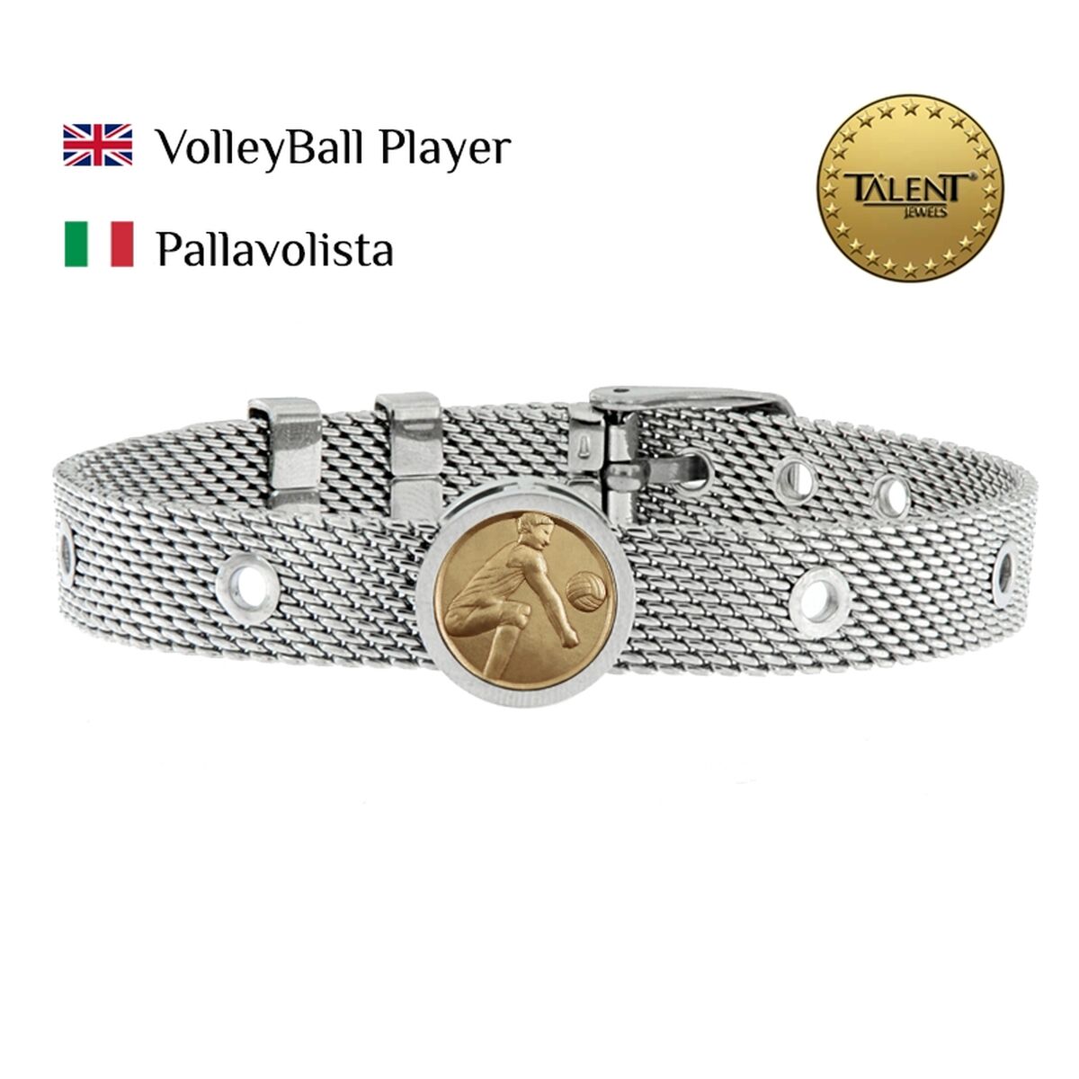 Unisex Bracelet VolleyBall Player Talent Jewels TJA-1-12-01-1-235 Silver