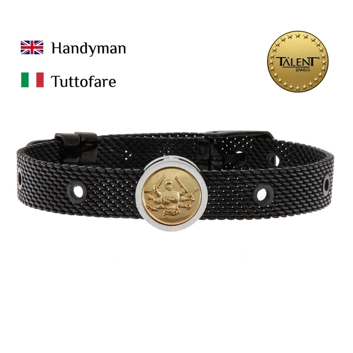 Unisex Bracelet Handyman Talent Jewels TJA-2-03-01-2-235 Black