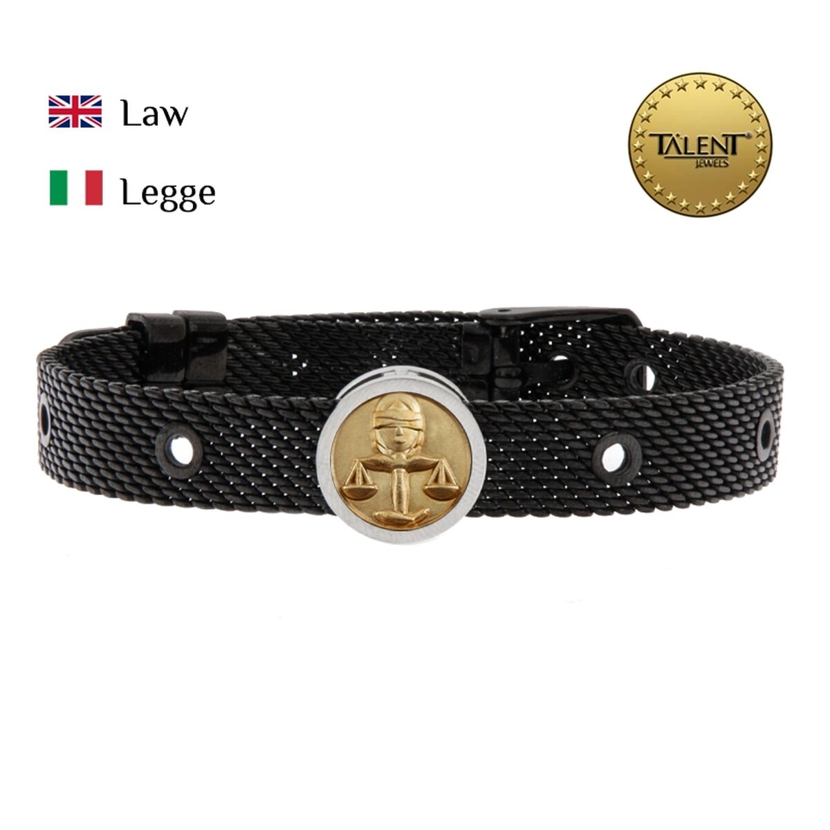 Unisex Bracelet Law Talent Jewels TJA-2-05-01-2-235 Black