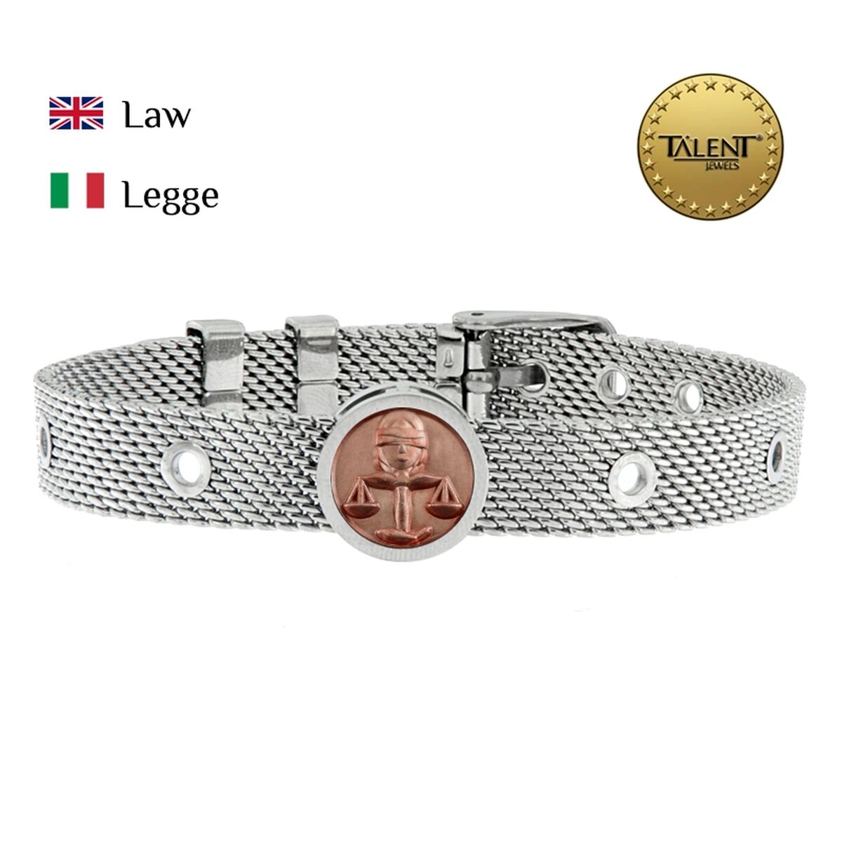 Unisex Bracelet Law Talent Jewels TJA-2-05-02-1-235 Silver