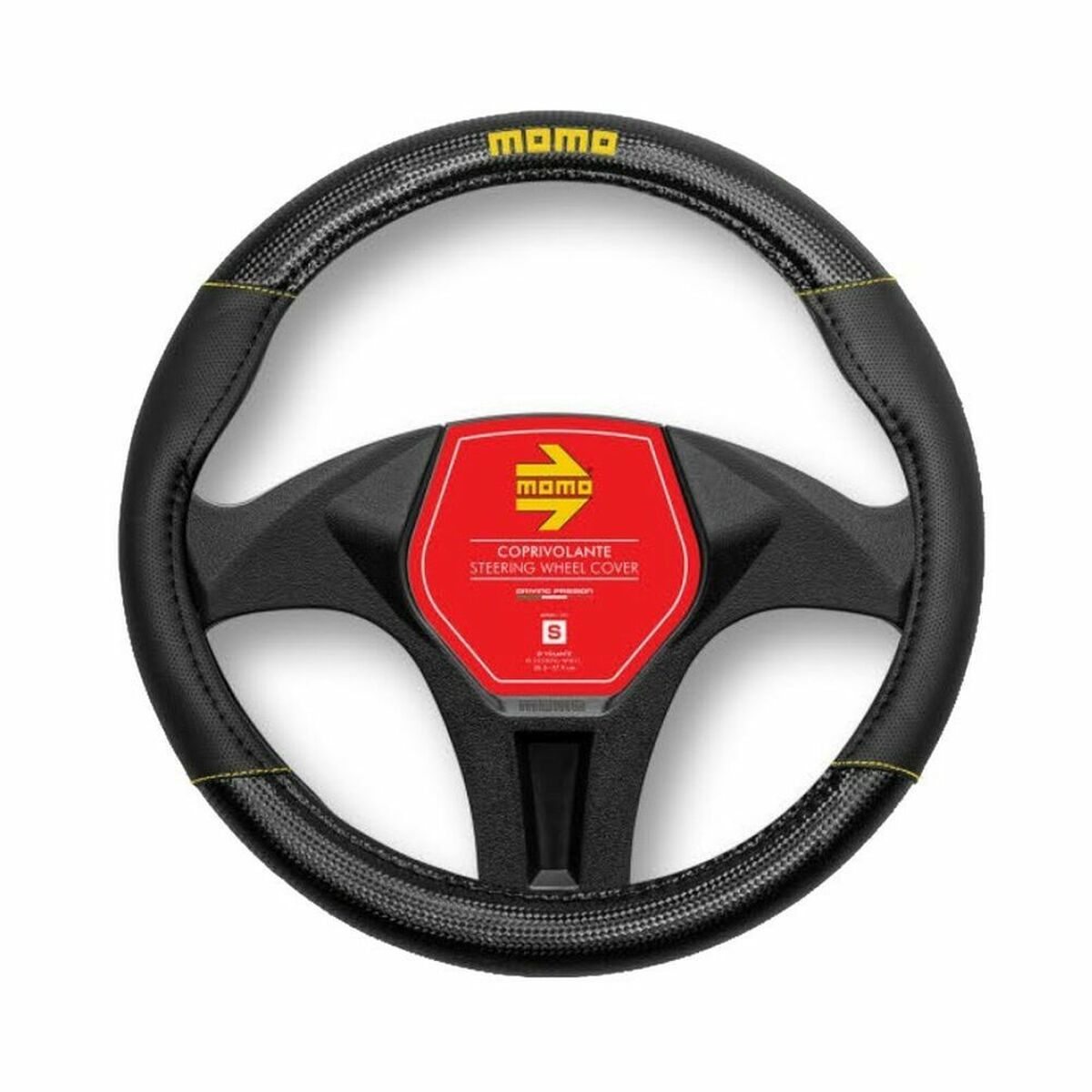 Steering Wheel Cover MOMO MOMLSWC013BY Black Steering Wheel Cover MOMO MOMLSWC013BY Black