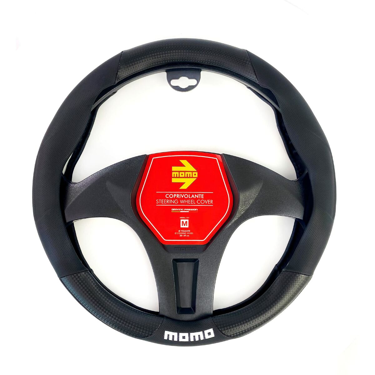 Steering Wheel Cover MOMO MOMLSWC0EASBK Black Universal Steering Wheel Cover MOMO MOMLSWC0EASBK Black Universal