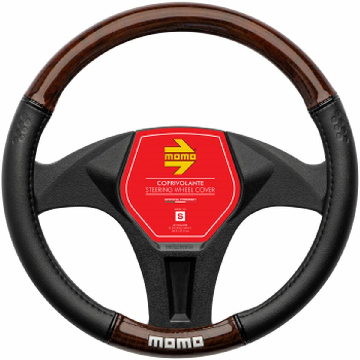 Steering Wheel Cover MOMO MOMLSWC0LXWDM Brown Ø 36,5 – 39 cm Steering Wheel Cover MOMO MOMLSWC0LXWDM Brown Ø 36,5 – 39 cm