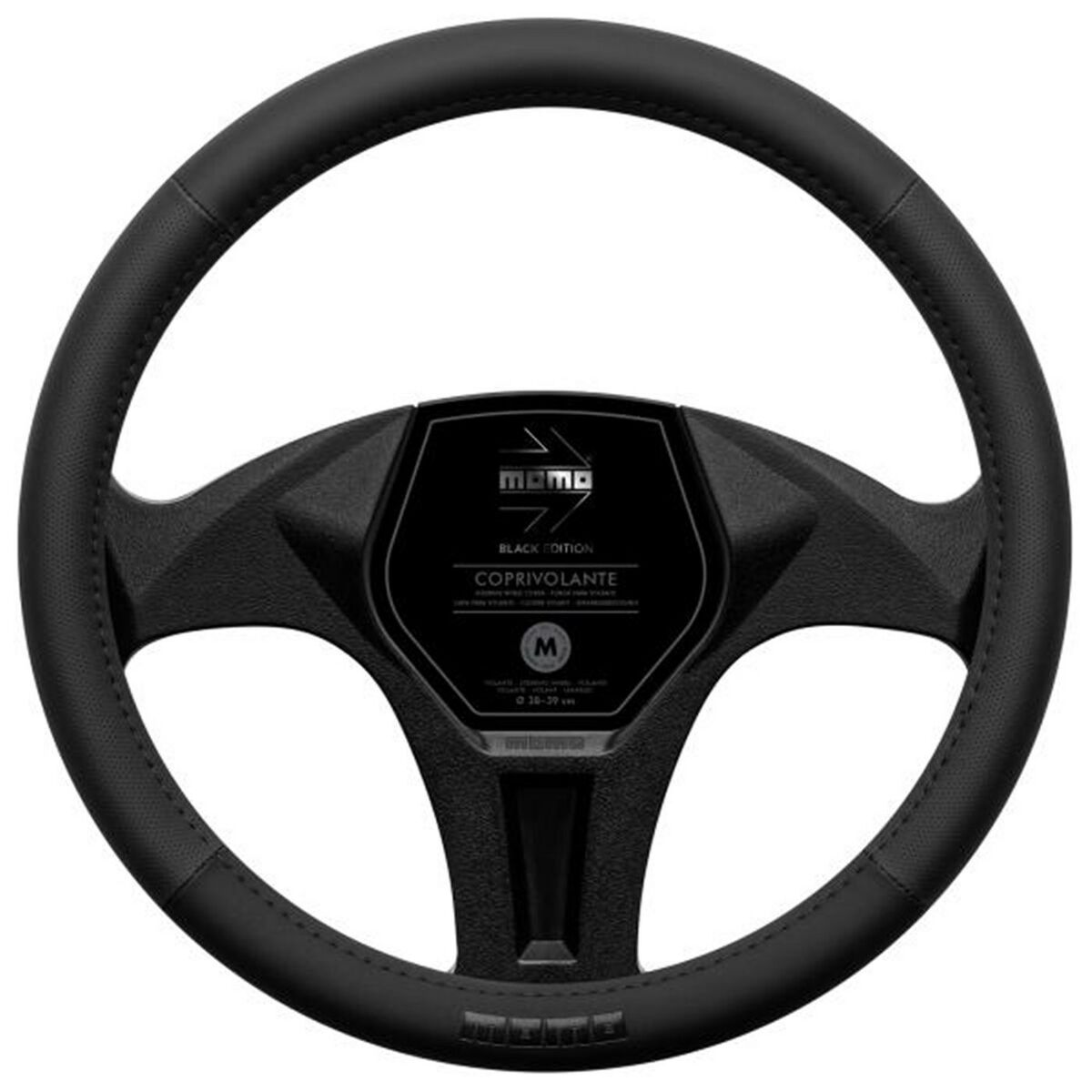 Steering Wheel Cover MOMO MOMLSWC0EASBE Black Ø 38-39 cm Steering Wheel Cover MOMO MOMLSWC0EASBE Black Ø 38-39 cm
