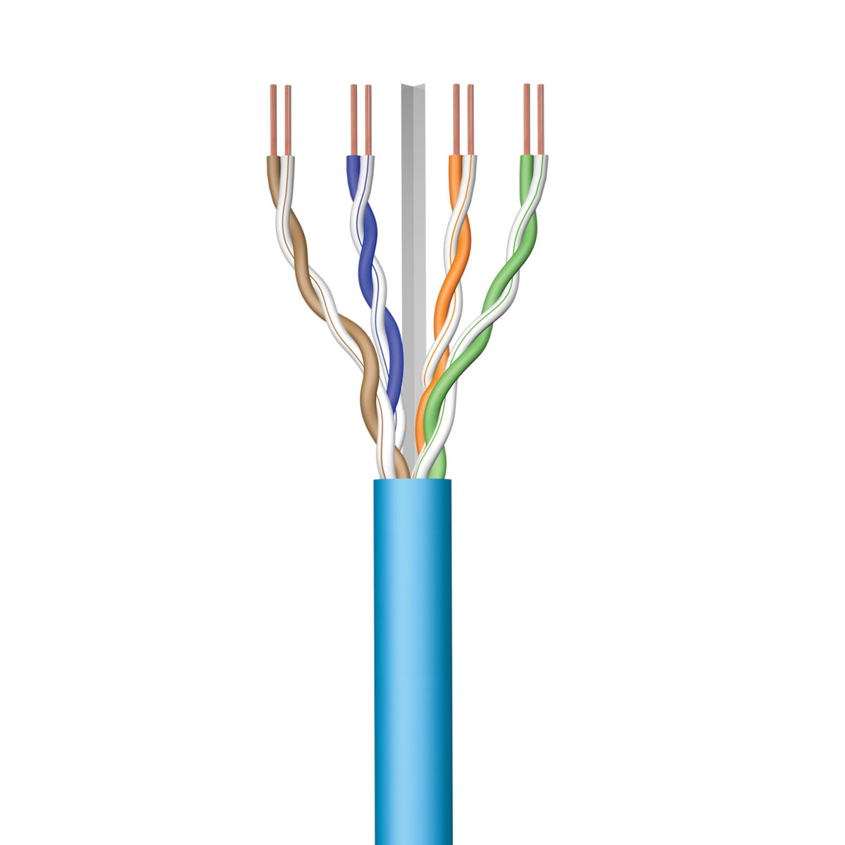 UTP Category 6 Rigid Network Cable Ewent IM1223 Blue 100 m UTP Category 6 Rigid Network Cable Ewent IM1223 Blue 100 m
