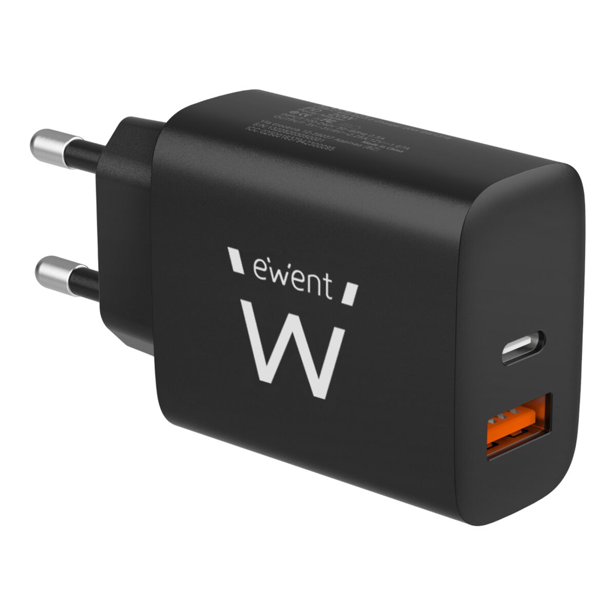 Wall Charger Ewent EW1319 Black 20 W Wall Charger Ewent EW1319 Black 20 W