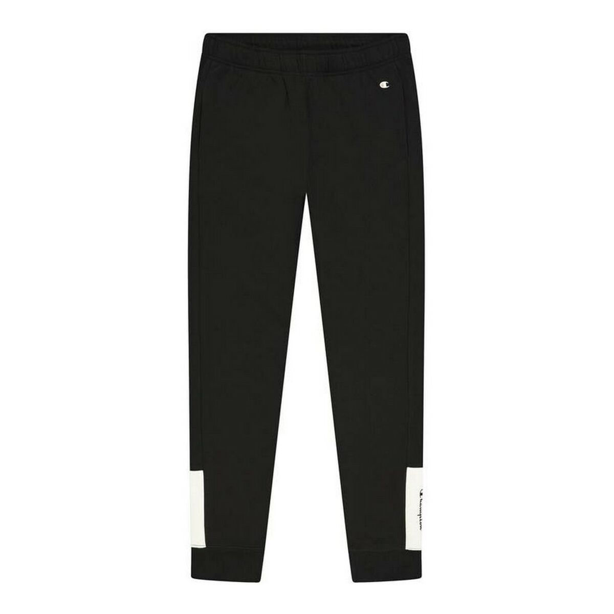 Long Sports Trousers Champion Rib Cuff Black Men Long Sports Trousers Champion Rib Cuff Black Men