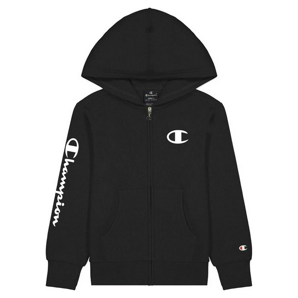Men’s Sports Jacket Champion Full Zip Logo Boy Black