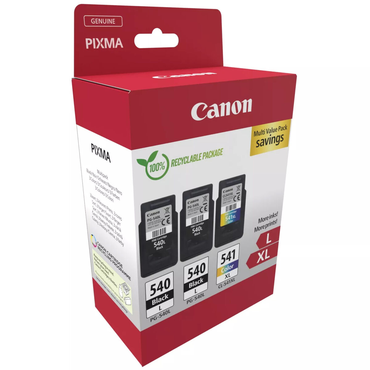 Original Ink Cartridge Canon PG-540LX2/CL-541XL Black/Cyan/Magenta/Yellow Original Ink Cartridge Canon PG-540LX2/CL-541XL Black/Cyan/Magenta/Yellow