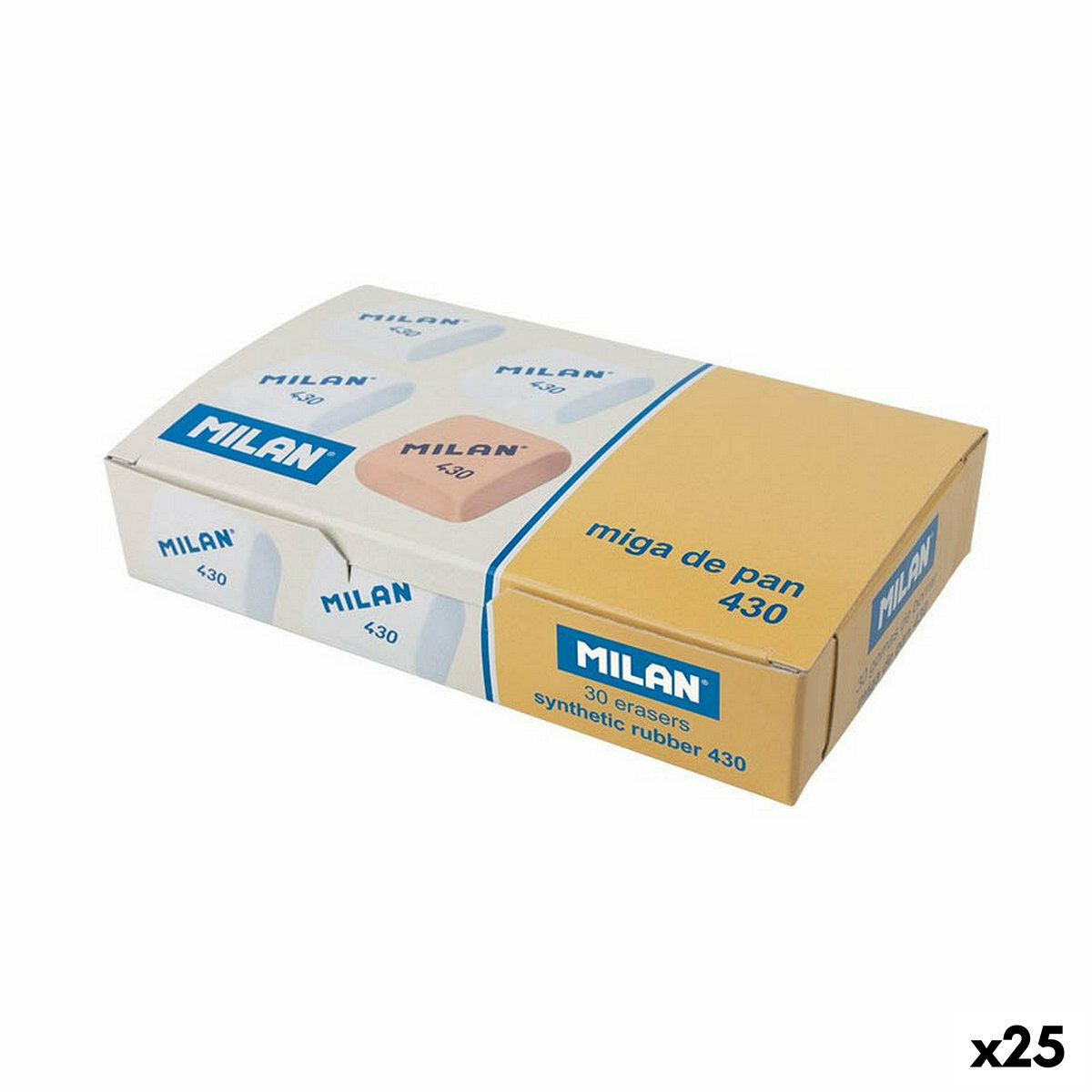 Eraser Set Milan GOMA 430 MIGA DE PAN 30 Pieces (25 Units) Eraser Set Milan GOMA 430 MIGA DE PAN 30 Pieces (25 Units)