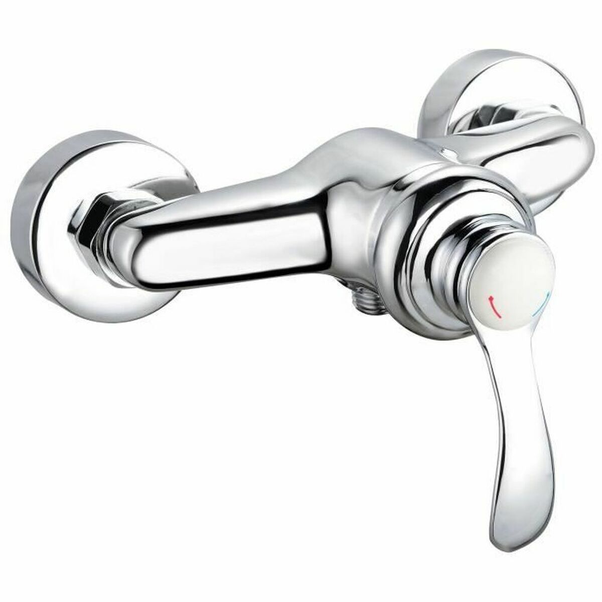 Mixer Tap Rousseau Byron Grey Chrome Metal Brass 15 cm Shower Mixer Tap Rousseau Byron Grey Chrome Metal Brass 15 cm Shower