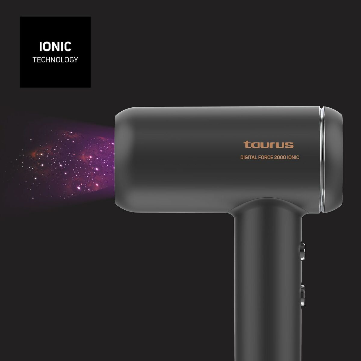 Hairdryer Taurus FORCE 2000 IONI Black 1800 W