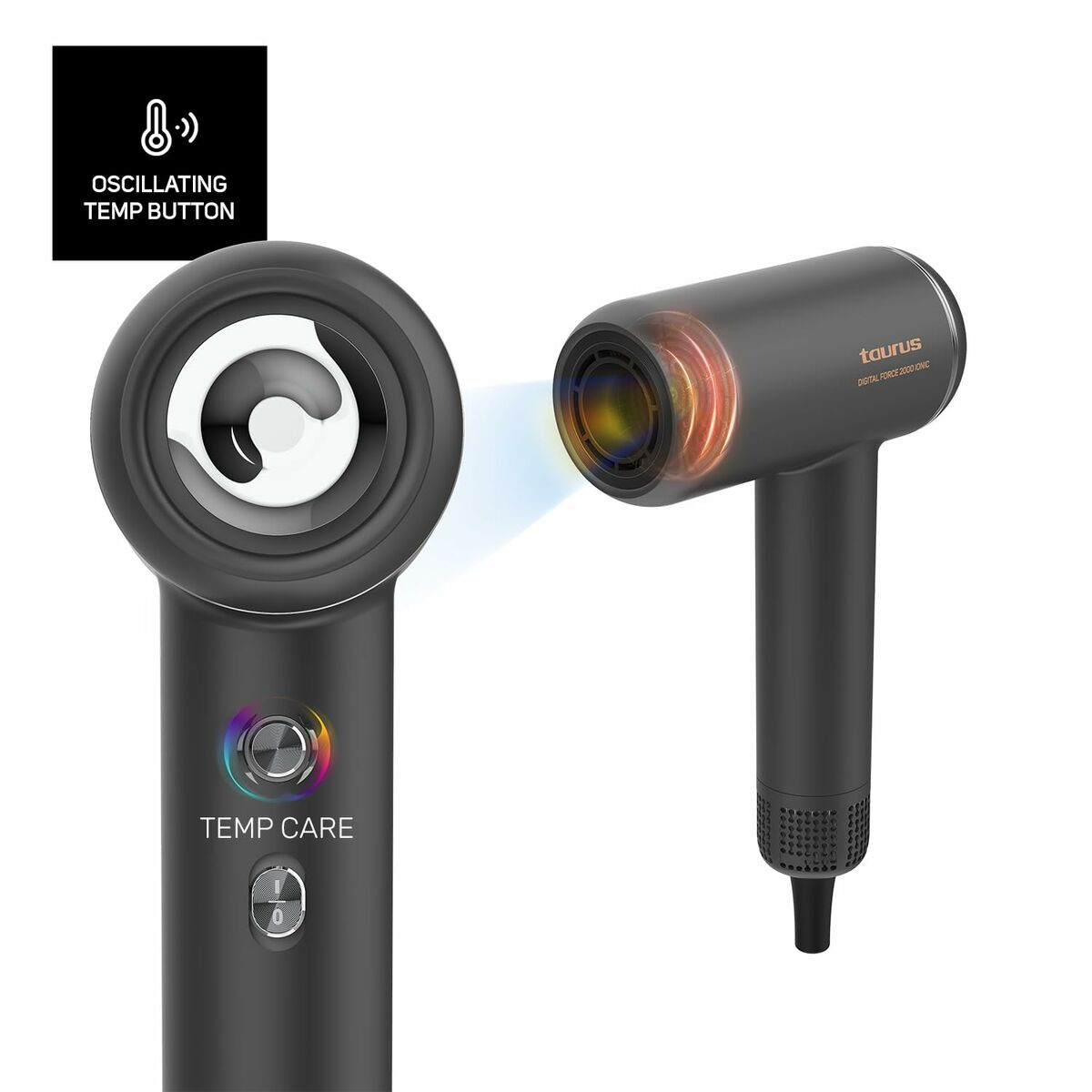 Hairdryer Taurus FORCE 2000 IONI Black 1800 W