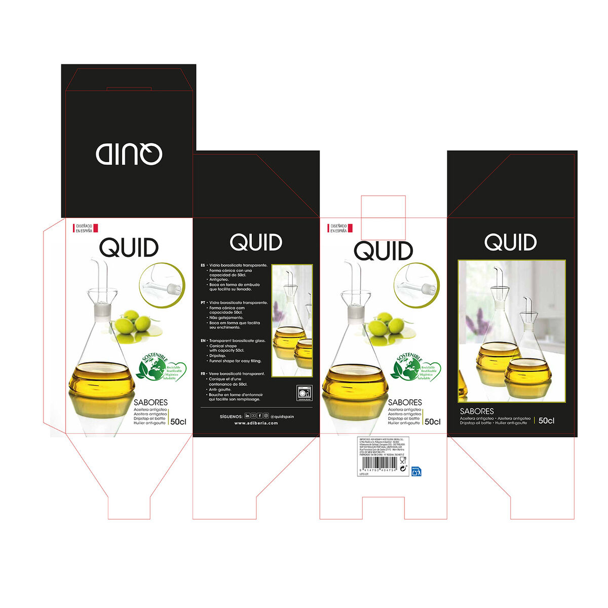 Cruet Quid Transparent Glass (0,5L)