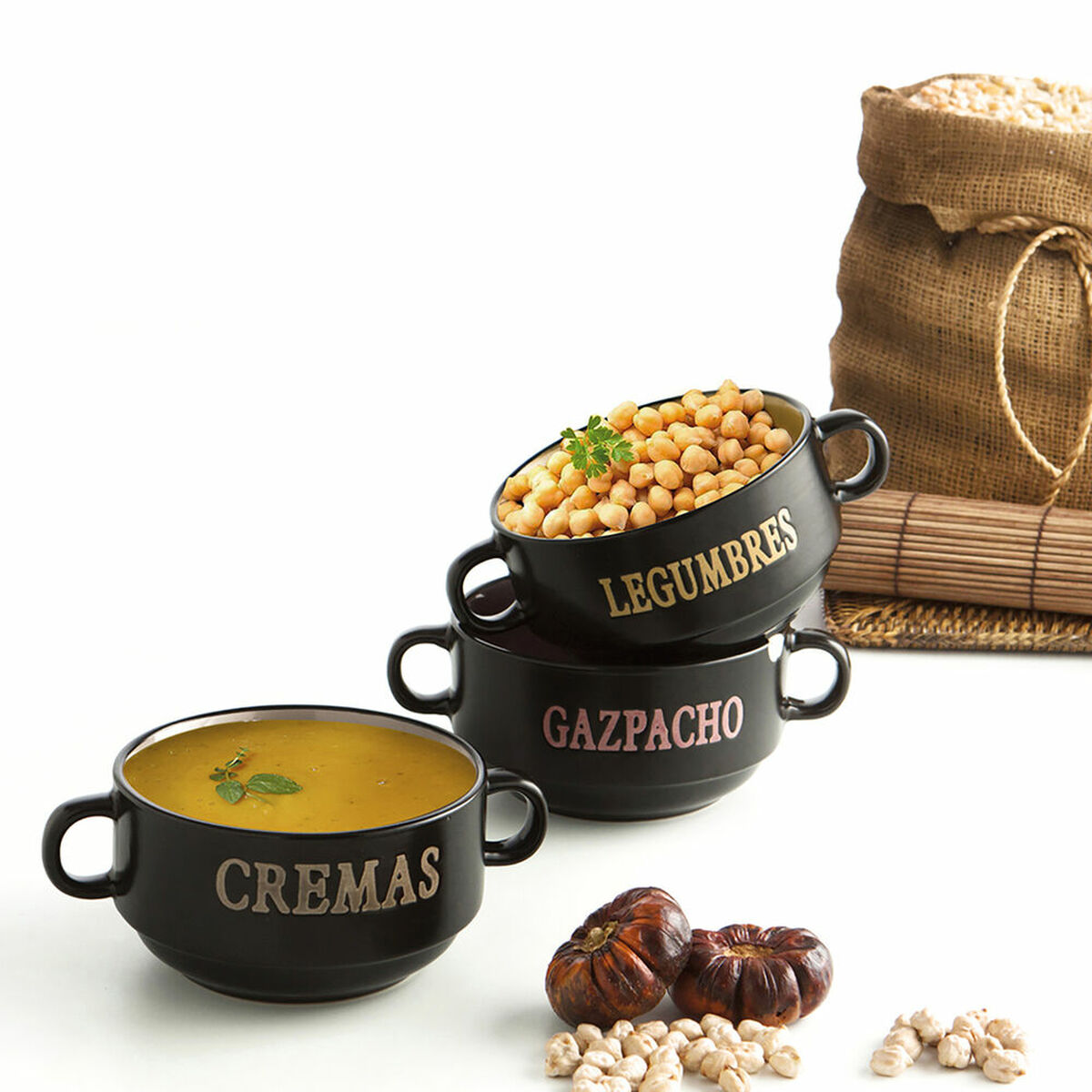Snack Bowl Quid Rustik Ceramic 16 x 12 x 7 cm (6 Units)
