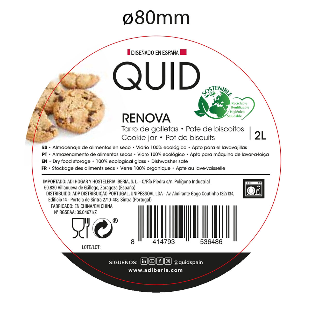 Tin Quid Renova Transparent Glass 2 L
