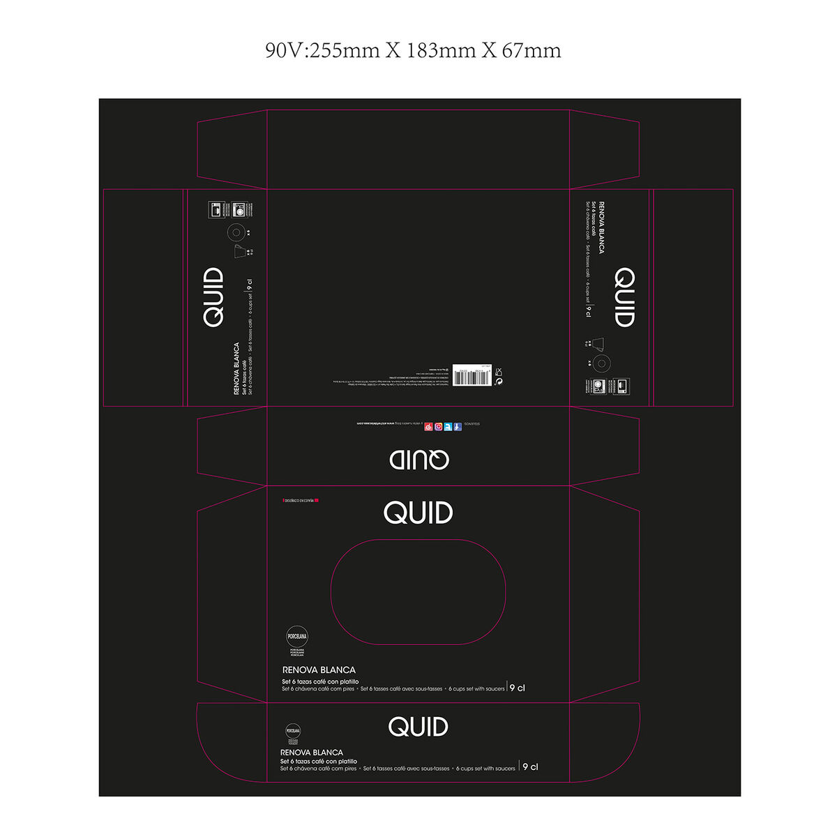 Piece Coffee Cup Set Quid Revova (12 pcs) 9 cl