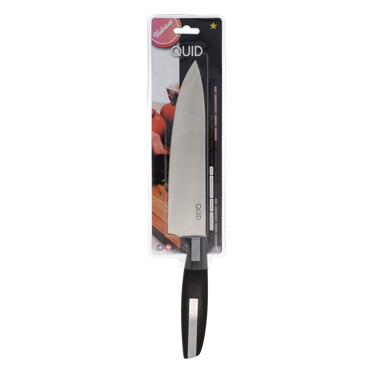 Chef’s knife Quid Habitat Black Metal 20 cm (Pack 12x)