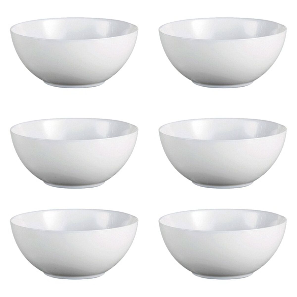 Set of bowls Luminarc Diwali White Glass (18 cm) (6 pcs)