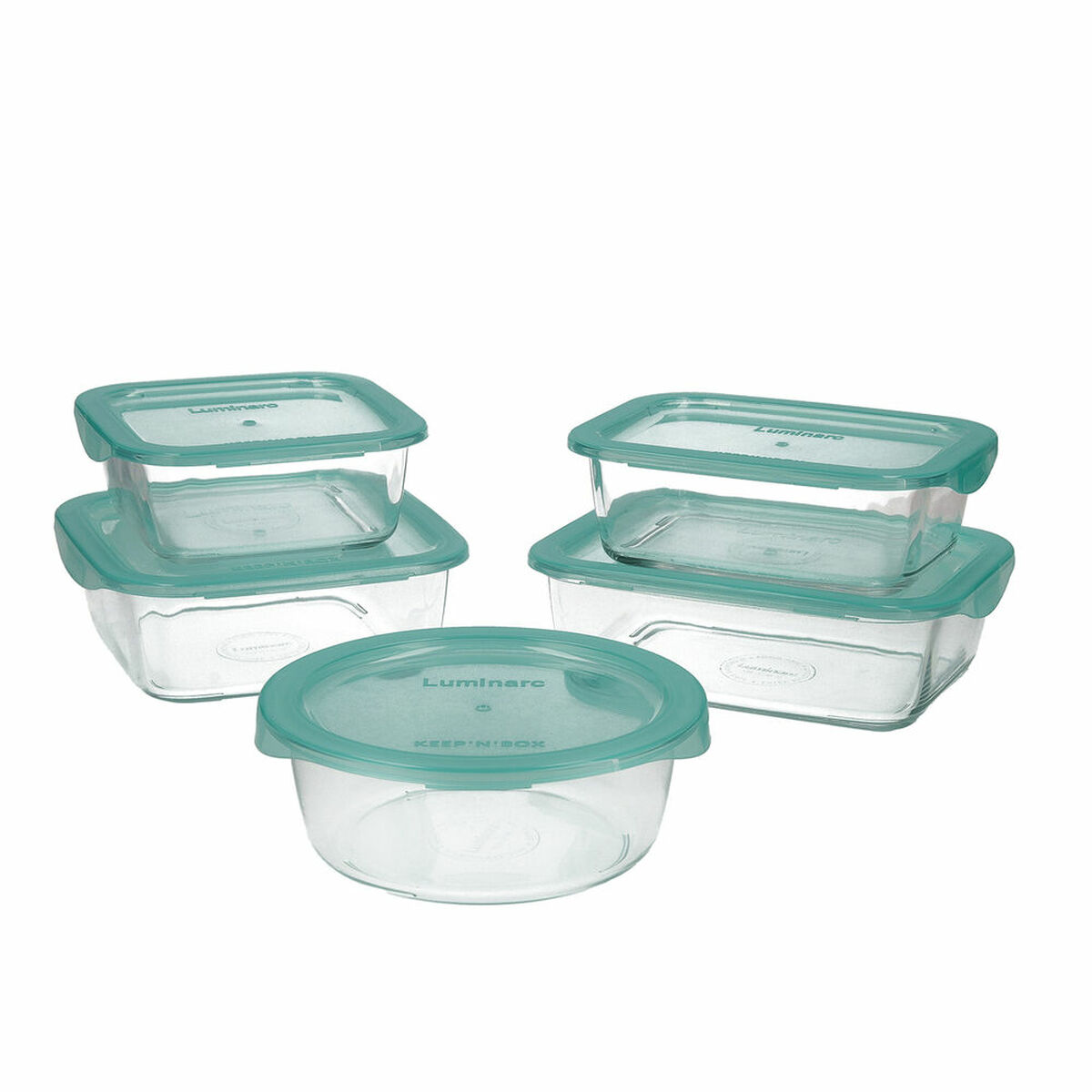 Set of lunch boxes Luminarc Keep’n Lagon Crystal Bicoloured (5 pcs)