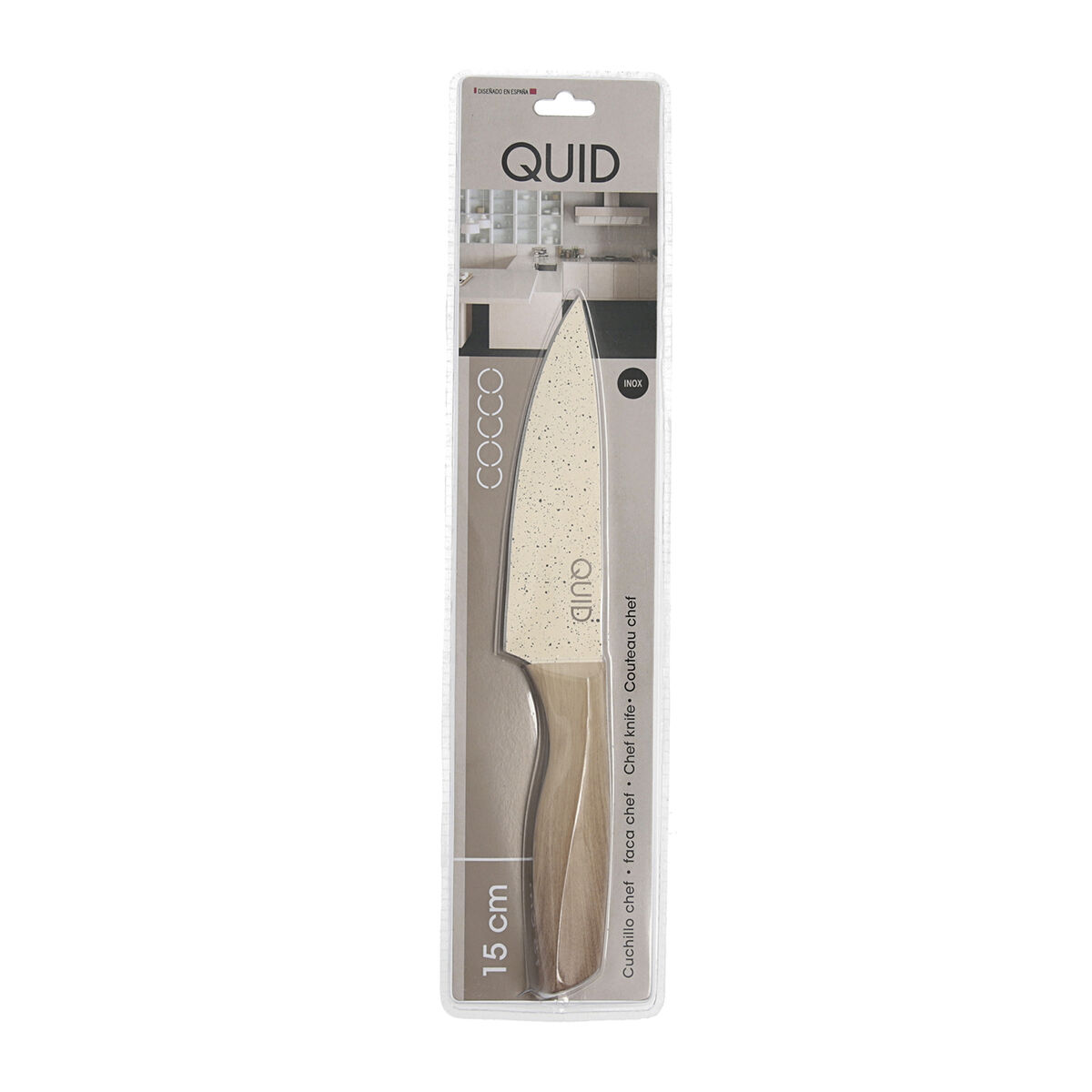 Chef’s knife Quid Cocco Brown Metal 15 cm (Pack 12x)