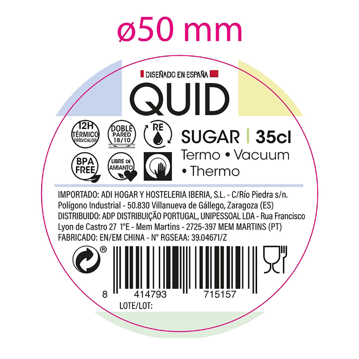 Thermos Quid Sugar Green Metal 350 ml