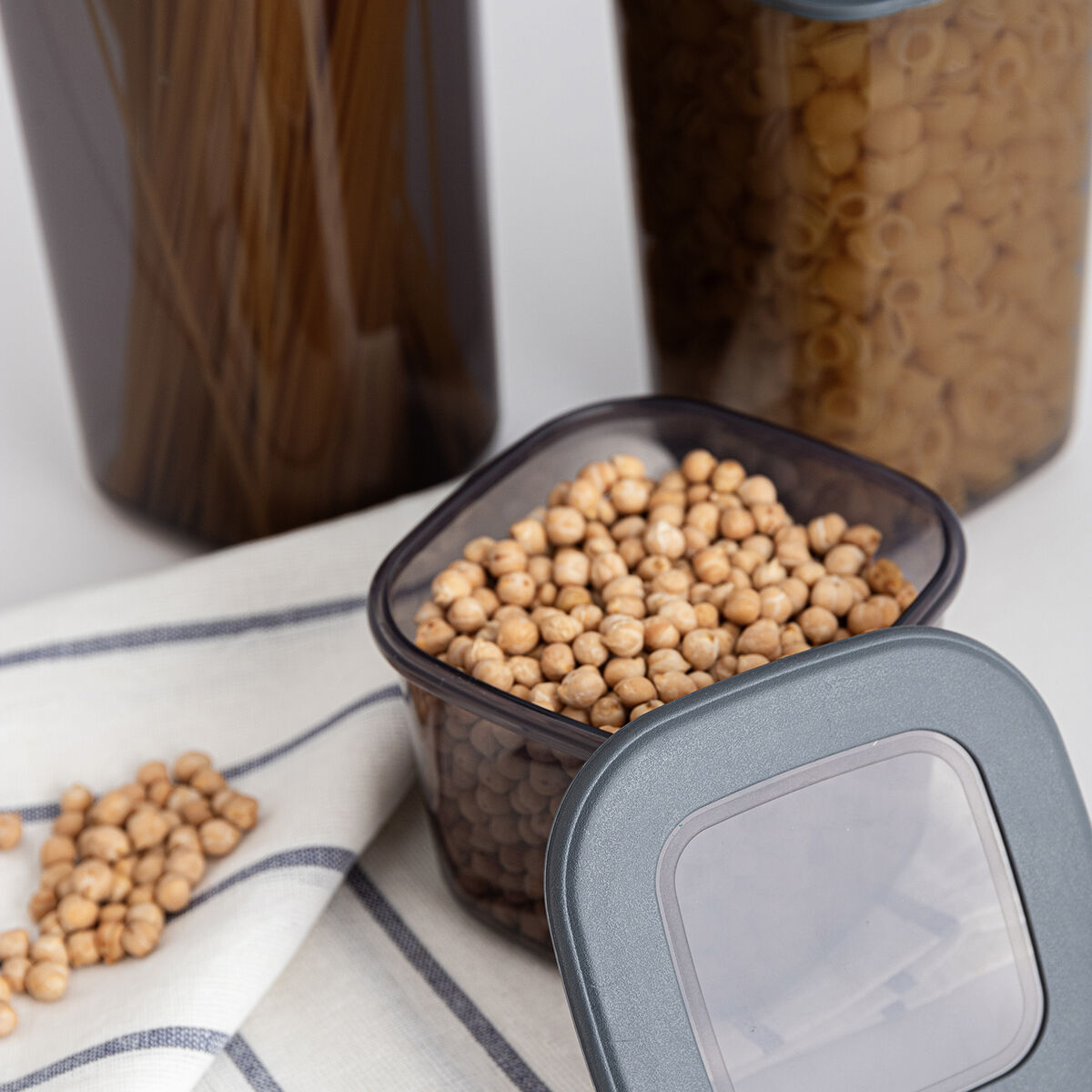 Food Preservation Container Quid City Grey 1,2 L With lid (12 Units)