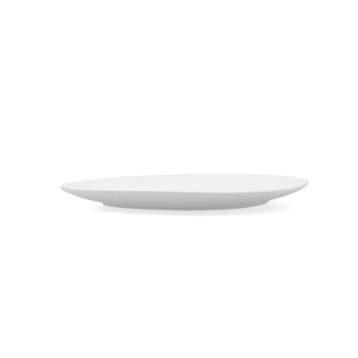 Flat Plate Bidasoa Fosil White Ceramic Oval 28 x 24,8 x 2,5 cm (6 Units)