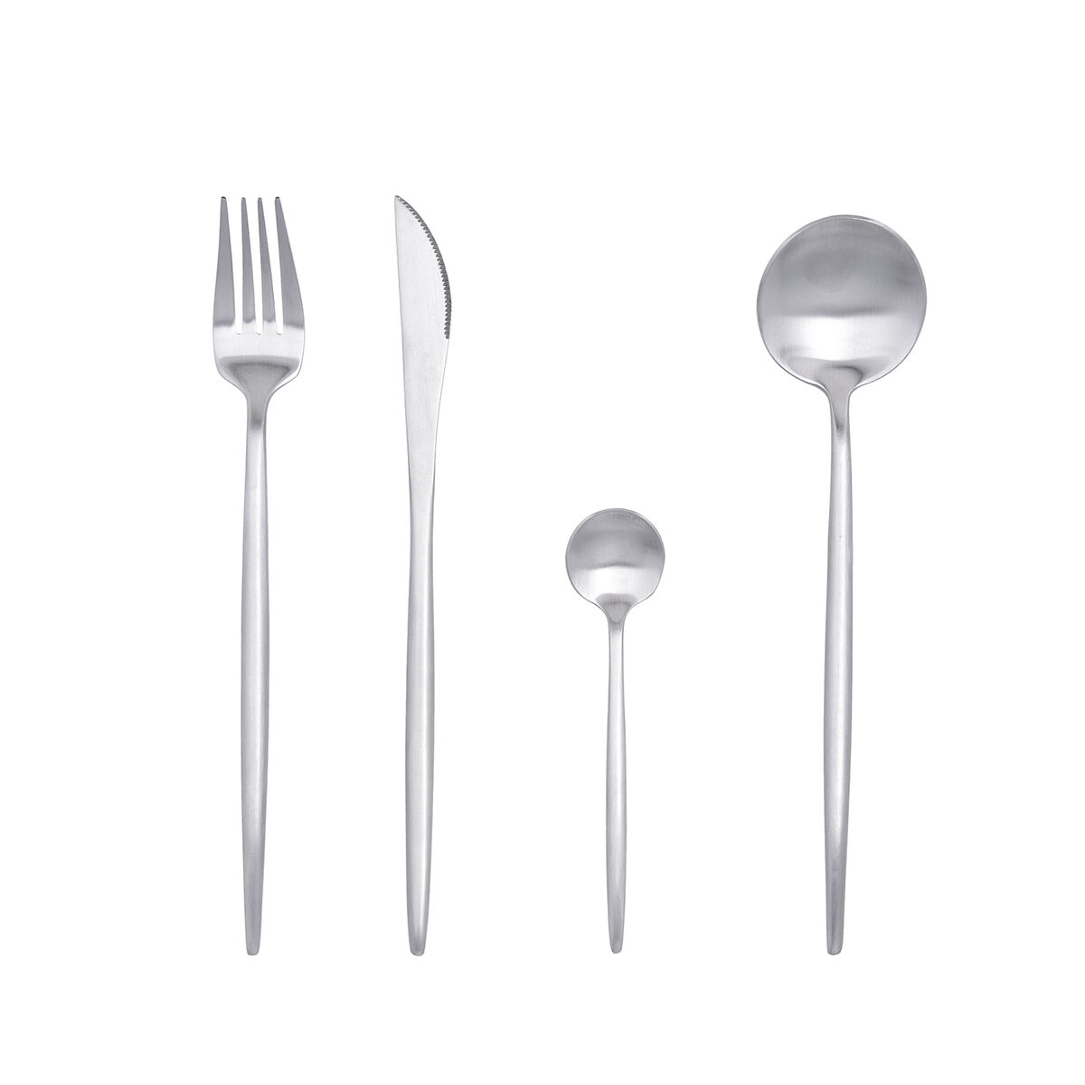 coffee spoons Bidasoa Fosil Metal Steel 14 x 3 x 2 cm Coffee (6 Units)