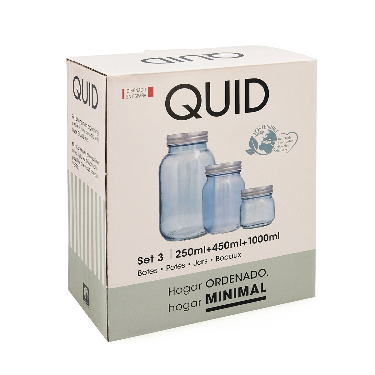 Tubs Quid Minimal Beige 100 ml 250 ml 450 ml 3 Pieces
