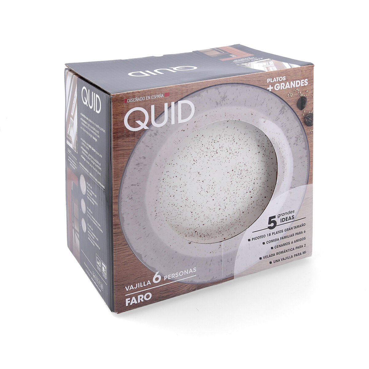 Tableware Quid Faro White Ceramic 18 Pieces