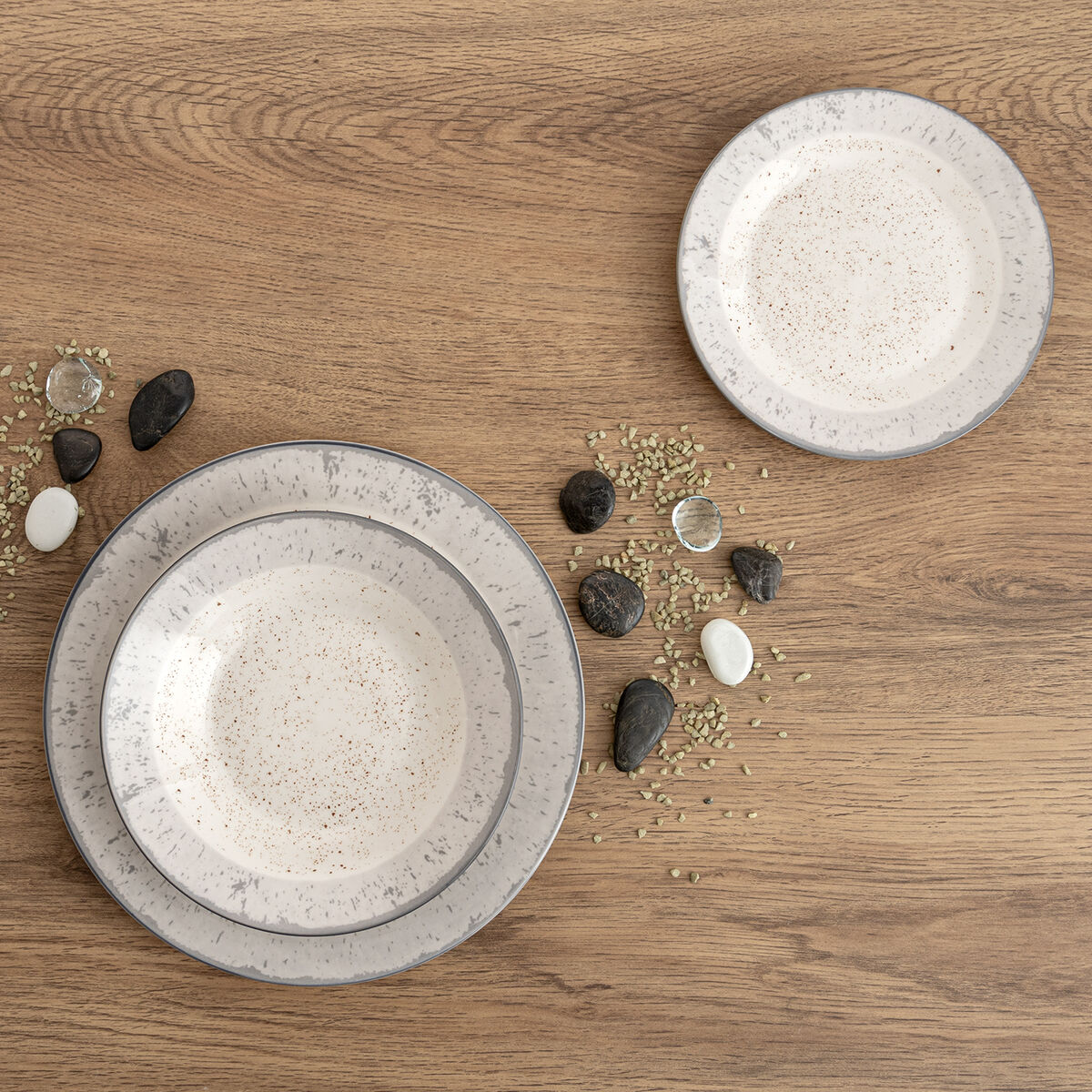 Tableware Quid Faro White Ceramic 18 Pieces