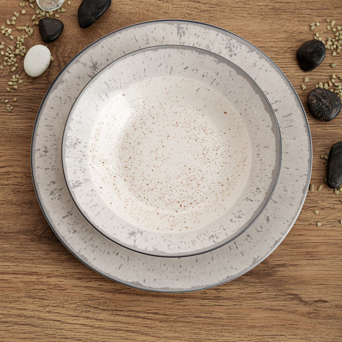 Tableware Quid Faro White Ceramic 18 Pieces